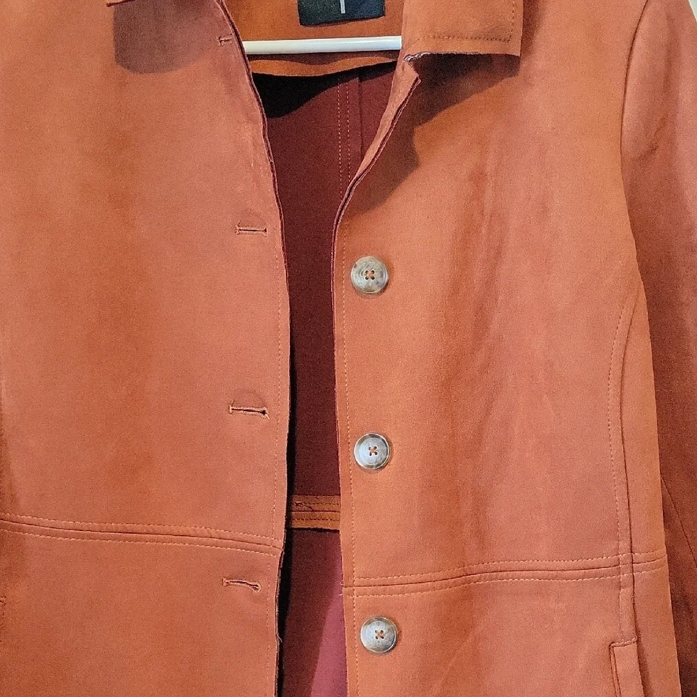 Tahari Women's Rust Trench Coat - Picture 2 of 10